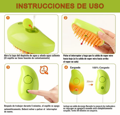 Cepillo Vapor para Mascotas